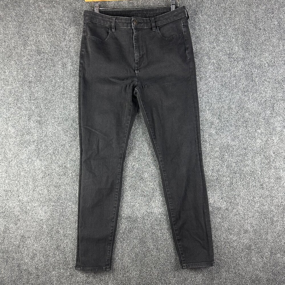 American Eagle Outfitters  Womens 30 The High Rise Jegging Black Cotton Stretch